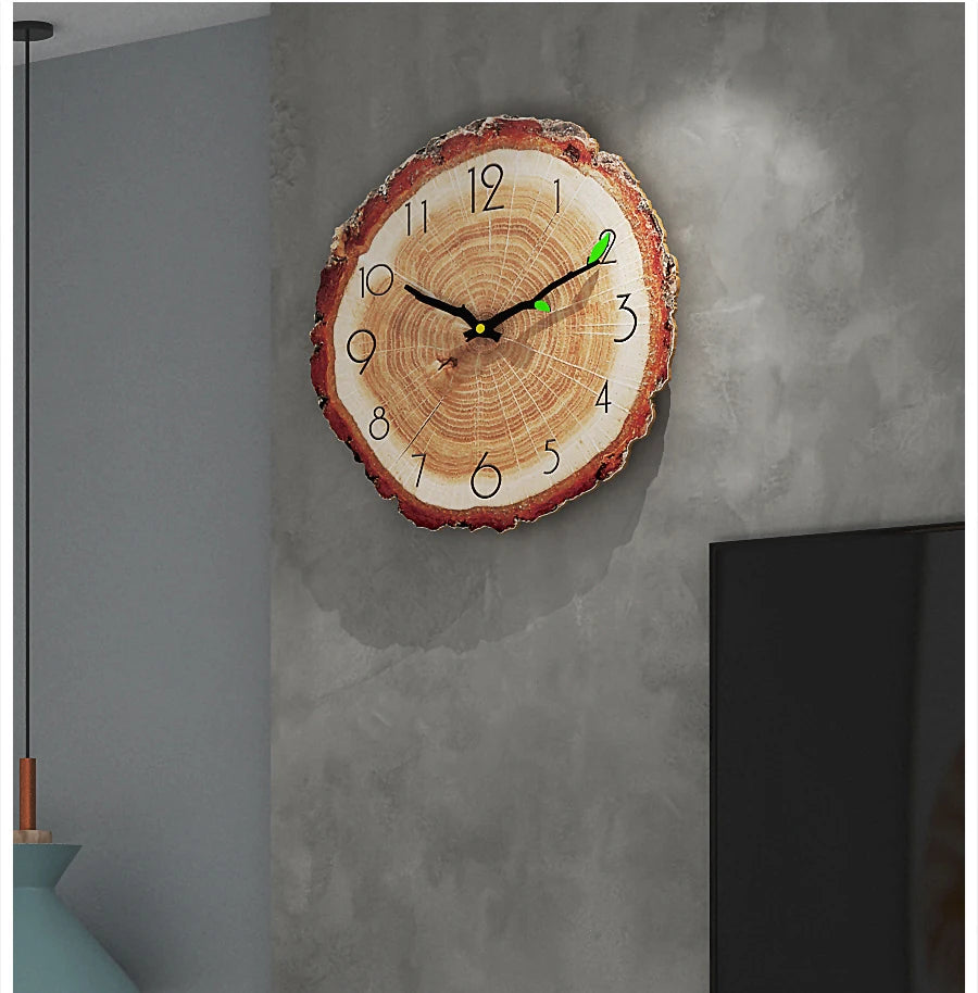 Charming Vintage Wooden Wall Clock - Perfect Rustic Decor for Home, Office, or Cafe