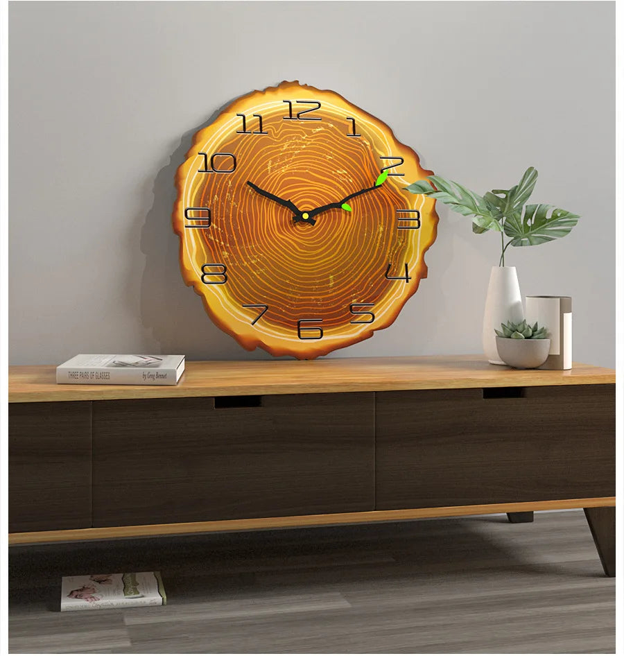 Charming Vintage Wooden Wall Clock - Perfect Rustic Decor for Home, Office, or Cafe
