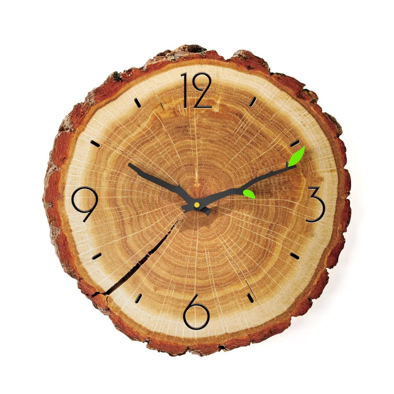 Charming Vintage Wooden Wall Clock - Perfect Rustic Decor for Home, Office, or Cafe