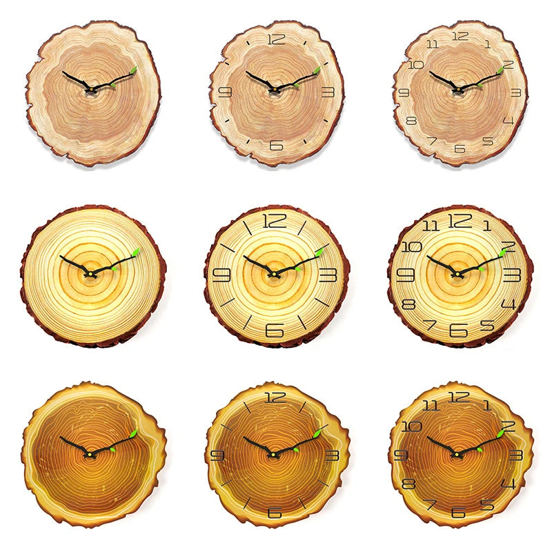 Charming Vintage Wooden Wall Clock - Perfect Rustic Decor for Home, Office, or Cafe