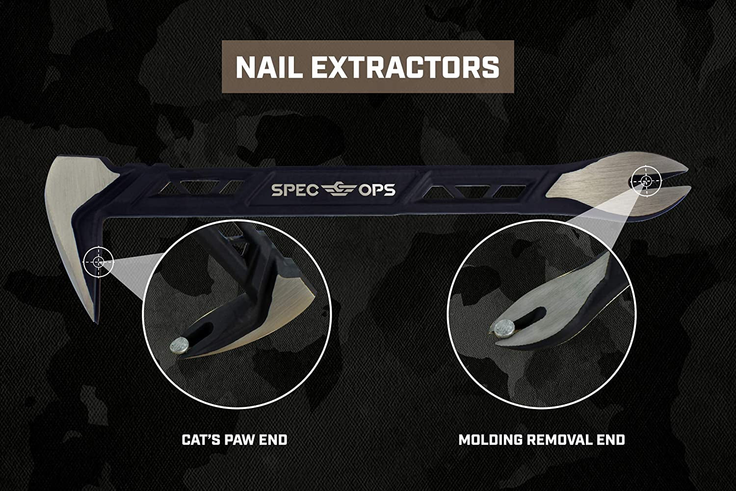 Tools Nail Puller Cats Paw Pry Bar for Prying, Demolition & Nail Pulling, High-Carbon Steel, 10 Inch